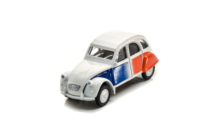 Citroën 2cv cocorico blanche 1/64